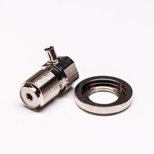 UHF Bulkhead Female Angled Solder Type for Panel Mount UHF Bulkhead Female Angled Solder Type for Panel Mount