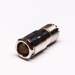 UHF Cable Female Connector 180° Coaxial with Clamp Type