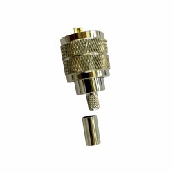 UHF Connector Crimp Type PL 259 Male for Cable LMR195