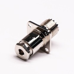 UHF Connector Jack Straight Clamp Type for Flange Mount