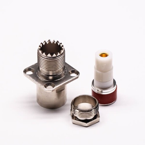 UHF Connector Jack Vertical and Clamp Type for Flange Mount UHF Connector Jack Vertical and Clamp Type for Flange Mount
