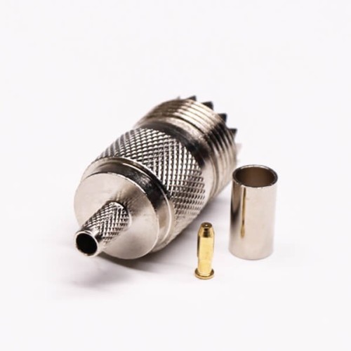 UHF Crimp Connectors Female Crimp Type with Knurl for Cable UHF Crimp Connectors Female Crimp Type with Knurl for Cable