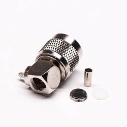 UHF Crimp Connectors Male Right Angled with Knurl for Cable
