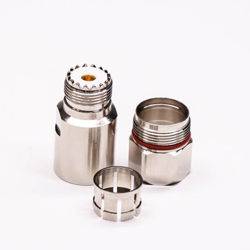 UHF Female 180 Degree Connector Clamp Type for Cable UHF-SL16-K1/2 UHF Female 180 Degree Connector Clamp Type for Cable UHF-SL16-K1/2