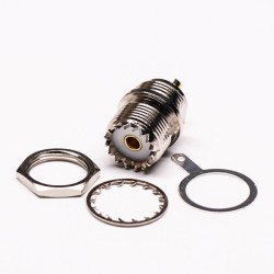 UHF Female 180 Degree Connector Front Bulkhead for Panel Mount
