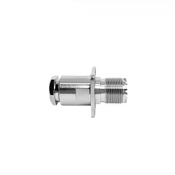 UHF Female Connector Clamp Type Flange Four Mounting Holes for Cable 50-5DFB