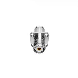 UHF Female Connector Clamp Type Flange Four Mounting Holes for Cable 50-5DFB