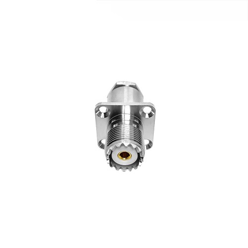 UHF Female Connector Clamp Type Flange Four Mounting Holes for Cable 50-5DFB UHF Female Connector Clamp Type Flange Four Mounting Holes for Cable 50-5DFB