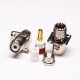 UHF Female Connector Straight 4 Hole Flange Clamp Type for Cable UHF Female Connector Straight 4 Hole Flange Clamp Type for Cable