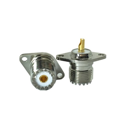 UHF Jack Female Connector Flange Solder Type Two-hole Mounting Socket RF Coaxial UHF Jack Female Connector Flange Solder Type Two-hole Mounting Socket RF Coaxial