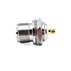 UHF Jack Female Crimp Connector for Cable, with Nut Washer Intercom RF Connector