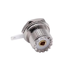 UHF Jack Female Crimp Connector for Cable, with Nut Washer Intercom RF Connector