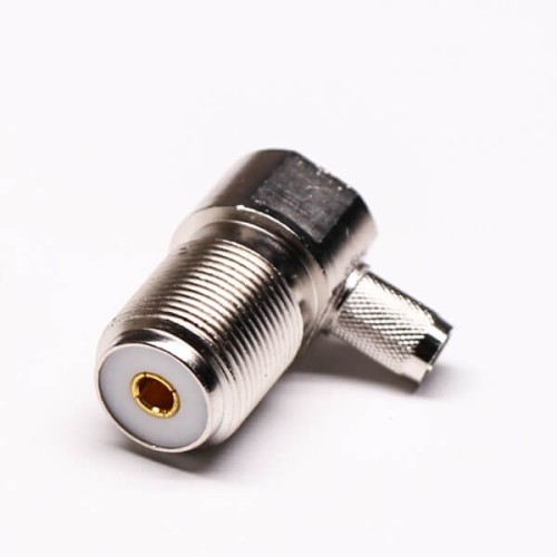 UHF Jack Front Bulkhead Connector R/A Crimp Type for Cable UHF Jack Front Bulkhead Connector R/A Crimp Type for Cable