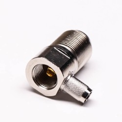 UHF Jack Front Bulkhead Connector R/A Crimp Type for Cable