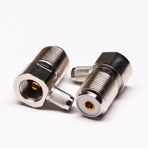 UHF Jack Front Bulkhead Connector R/A Crimp Type for Cable UHF Jack Front Bulkhead Connector R/A Crimp Type for Cable