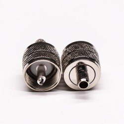 UHF Male Coaxial Connector 180 Degree Sliver Plated Crimp Type for Cable