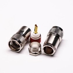 UHF Male Connector 180 Degree for Cable Coaxial with Clamp Type