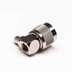 UHF Male Connector 90° Gold Plated Crimp Type for Cable