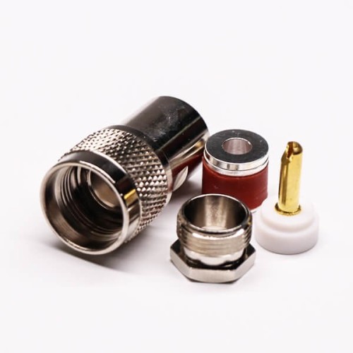 UHF Male Connector with Gold Plated Clamp Type for Cable UHF Male Connector with Gold Plated Clamp Type for Cable