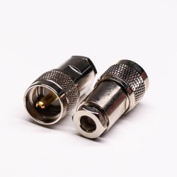 UHF Male Connector with Gold Plated Clamp Type for Cable