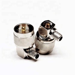 UHF Male Right Angle 90 Degree Coaxial Connector Crimp for Cable RG58 RG142
