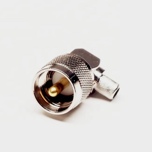 UHF Male Right Angle 90 Degree Coaxial Connector Crimp for Cable RG58 RG142 UHF Male Right Angle 90 Degree Coaxial Connector Crimp for Cable RG58 RG142