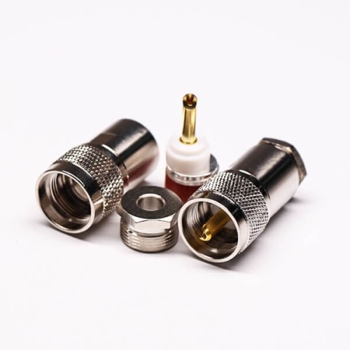 UHF Straight Connector Male Clamp Type for Cable with RG58 UHF Straight Connector Male Clamp Type for Cable with RG58