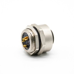 7/8 Connector 3 pin Female Solder For Cable Back Mount Shield Straight