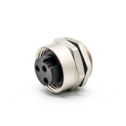 7/8 Connector 3 pin Female Solder For Cable Back Mount Shield Straight