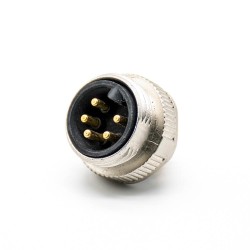 7/8 Connector 5 pin Male Over molded Solder For Cable Shielded Straight