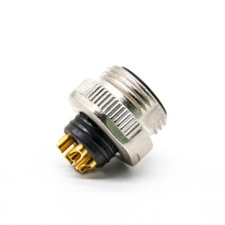 7/8 Connector 5 pin Over molded Male Connector Solder For Cable Shielded Straight