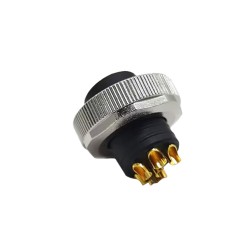 7/8 Connector 6 pin Female Over molded Solder For Cable UnShielded Straight