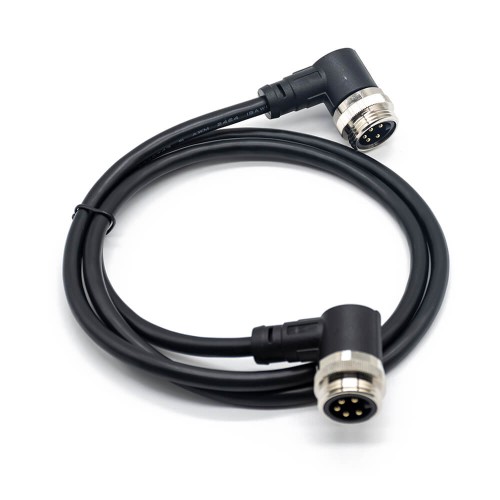 M7/8 R/A Plug to 7/8 R/A Plug Cable Assemblies 5 Pin 1m 18AWG Cable UnShielded Molded Cable Connector M7/8 R/A Plug to 7/8 R/A Plug Cable Assemblies 5 Pin 1m 18AWG Cable UnShielded Molded Cable Connector