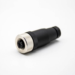 10pcs M12 3Pin Female A-Code Field Installable Screw Termination Unshield