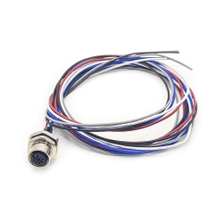 10pcs M12 5 pin Connector Female Panel Rear Mounting Connector With 1M Electronic Wires