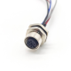 10pcs M12 5 pin Connector Female Panel Rear Mounting Connector With 1M Electronic Wires 10pcs M12 5 pin Connector Female Panel Rear Mounting Connector With 1M Electronic Wires