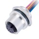 10pcs M12 8pin Female Panel Mount Connector With 50CM Length Single Wires 10pcs M12 8pin Female Panel Mount Connector With 50CM Length Single Wires