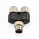 10pcs M12 Adaptor 4Pin Pole Surface Mount Male and Female Contacts 10pcs M12 Adaptor 4Pin Pole Surface Mount Male and Female Contacts