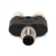10pcs M12 Adaptor 4Pin Pole Surface Mount Male and Female Contacts 10pcs M12 Adaptor 4Pin Pole Surface Mount Male and Female Contacts