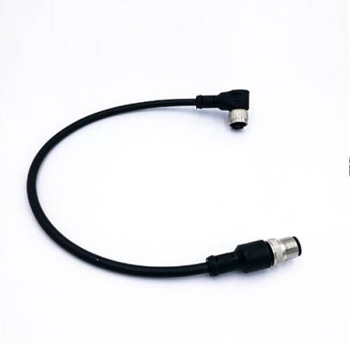 10pcs M12 Cable A Coding 4Pin Straight Male To Famale Right Angle Molding Cable 1M AWG22 Length 10pcs M12 Cable A Coding 4Pin Straight Male To Famale Right Angle Molding Cable 1M AWG22 Length
