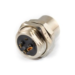 10pcs M12 Female Connector with Cable Contacts Back Mount For Cable Assembly