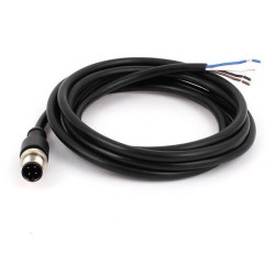 10pcs M12 Male Straight 4 Pin Sensor Connector Electrical Cable 1.5M AWG22 A Code