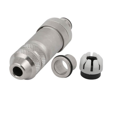 2PCS M12 4Pin Male Assembly Straight Shield Connector Screw Termination Cable Plug 2PCS M12 4Pin Male Assembly Straight Shield Connector Screw Termination Cable Plug