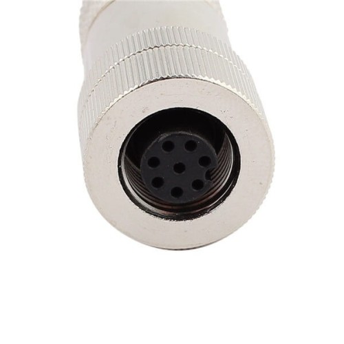 3PCS M12 Shielded Sensor Connector A-Coded 8 Pin Female Straight Cable Plug With Metal Shell Waterproof 3PCS M12 Shielded Sensor Connector A-Coded 8 Pin Female Straight Cable Plug With Metal Shell Waterproof