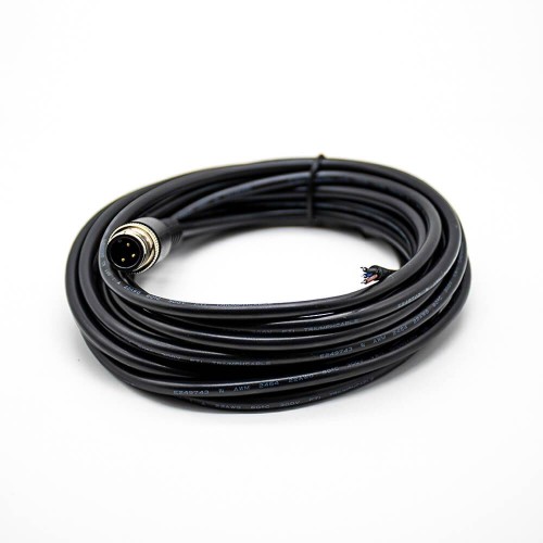 3Pin M12 Extension Cable Male A Code Straight Connector Molded Cable 5M AWG22 3Pin M12 Extension Cable Male A Code Straight Connector Molded Cable 5M AWG22