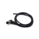 4 Pin M12 Cable Male Right Angled Connector A Code Moulded Cable 1M AWG22 Ip68 PVC Cable Black 4 Pin M12 Cable Male Right Angled Connector A Code Moulded Cable 1M AWG22 Ip68 PVC Cable Black