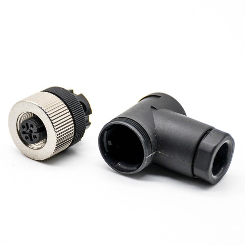 4 pin M12 Connector Female Screw-joint Connector 90 Degree Non-Shield 4 pin M12 Connector Female Screw-joint Connector 90 Degree Non-Shield
