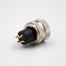 4 Pin M12 Connector Injection molding Connector A Coded Female Straight Overmolded Solder For Cable Non-Shield
