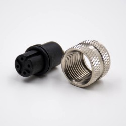 4 Pin M12 Connector Injection molding Connector A Coded Female Straight Overmolded Solder For Cable Non-Shield