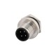 4-Pole M12 Rear Mount Connector Solder Contacts For Cable 10PCS 4-Pole M12 Rear Mount Connector Solder Contacts For Cable 10PCS